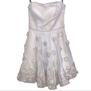 BEBE Floral Strapless Dress Size S
